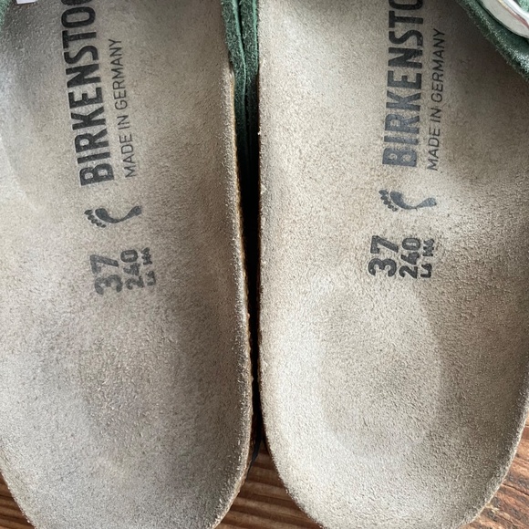 Birkenstock Siena Suede Leather Green Thyme sparkle Like New EU 37 / US 6.5 - 7 - Picture 5 of 16